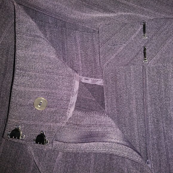 Norton McNaughton Eggplant Striped Dress Pants NWT - Picture 3 of 7